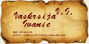 Vaskrsija Ivanić vizit kartica